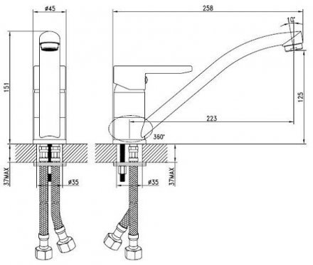 Смеситель для кухни IDDIS Sena SENSB00i05  19787