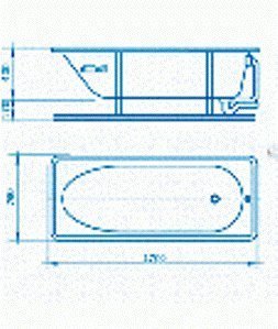Ванна стальная White Wave 1,7х 0,75 стальная Караганда