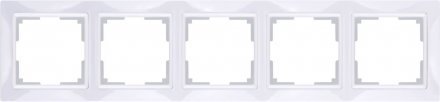 Рамка на 5 постов (белый, basic) W0052001 Werkel
