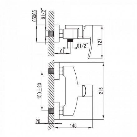 Смеситель для душа IDDIS Vane YA33177C
